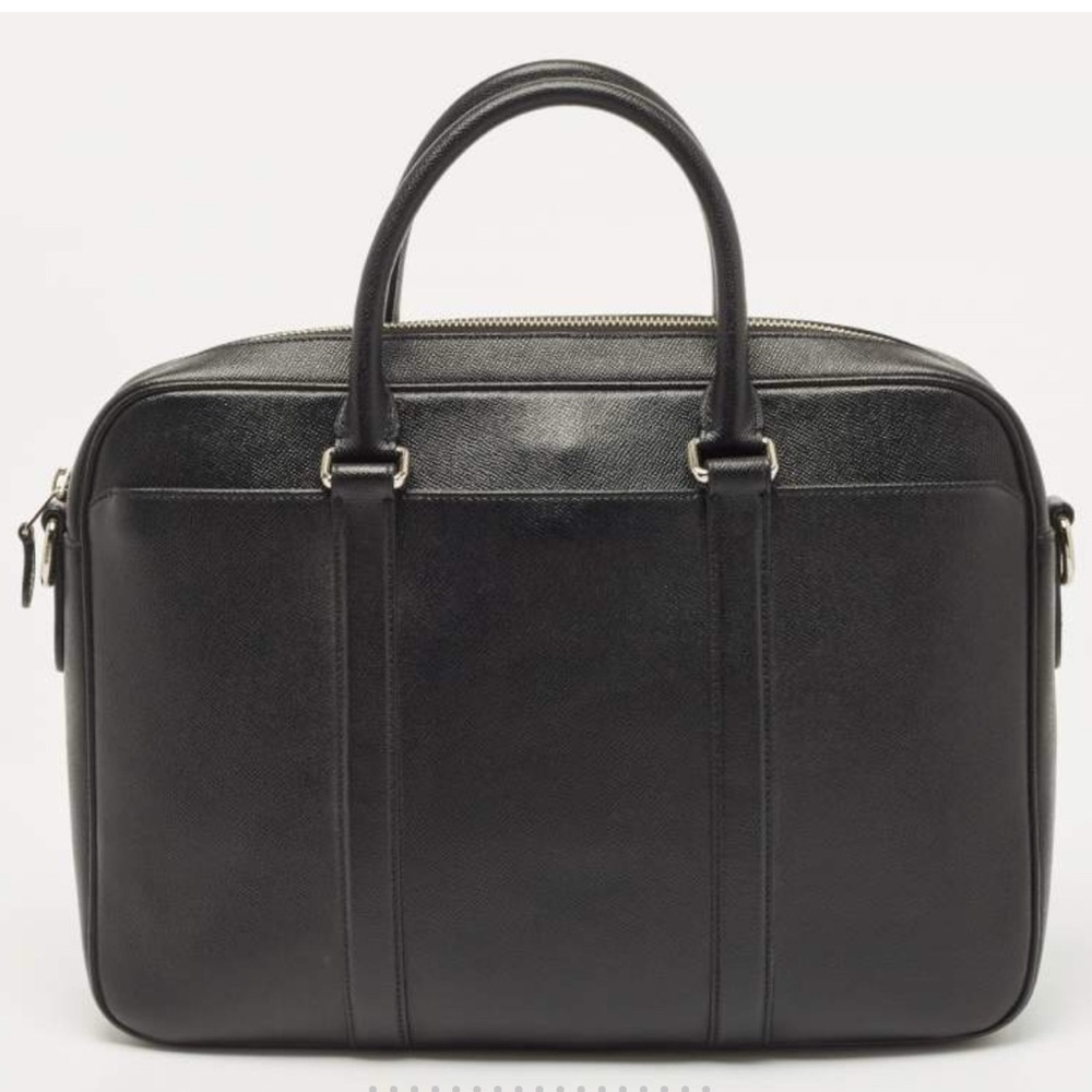 Coach Metropolitan  Black Slim Briefcase Handbag Leather Laptop Bag - Picture 3 of 14